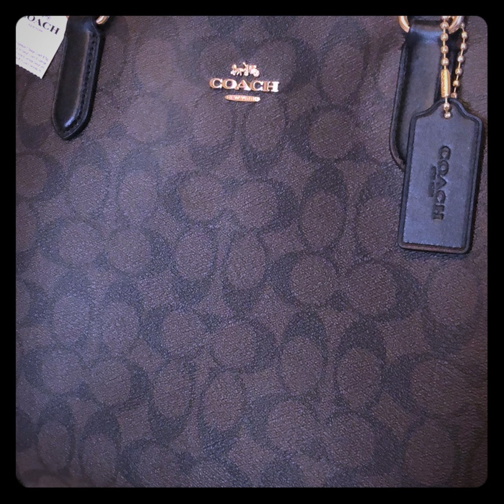 COACH shoulder bag. Gold accents. NWT! ON HOLD!